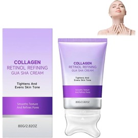 Collagen Retinol Gua Sha Cream, Neck Lifting Firming Moisturiser, Fine Line Care for Face Jawline Décolleté (1pcs)