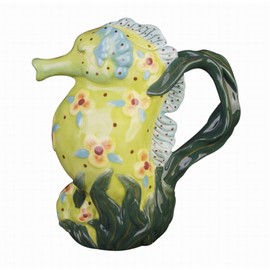 Blue Sky Clayworks 1589 Sea Horse Teapot, 9-inch Height