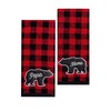 St Nick Holiday Buffalo Plaid Hand Towels Farmhouse Bear Mama