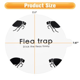 Flea Trap Refill Discs Sticky Trap- Glue Board Refills 16 Packs- 7.1 Inch Natural Glue Discs Refills Board Replacement Pads- Fits Most of Flea Traps