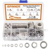 ISPINNER 580pcs Flat Washers, 304 Stainless Steel Washers 9 Sizes