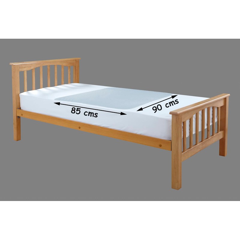 Washable Bed Protector/Pad with Tucks, Blue - Pack of 1