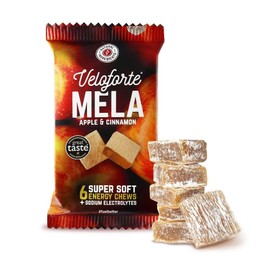 Veloforte Mela Natural Energy Chews - Apple and Cinnamon Flavour, Fast Releasing Energy, 100% Delicious, Natural, Vegan & Gluten Free (5 Pack)