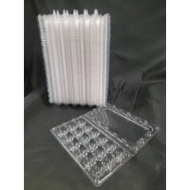 Unbranded Lot Of 90ct Quail Egg Cartons 18 Cell (3x6) 1" Diam. Cells Secure Snap Close NEW