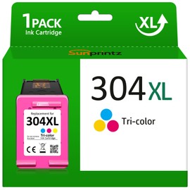 SUNPRINTZ 304XL Colour Printer Cartridges for HP 304, 304XL Colour Cartridges, Compatible with HP Envy 5020 5030 5032, for HP DeskJet 2620 2622 2630 3750 3720 3730 3760 3762 (1 Colour)