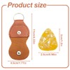 DLPRK 3 Pieces Leather Plectrum Holder Key Fob for Acoustic