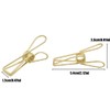 Zoohot Pack of 15 Golden Hollow Clip, Multi-purpose Clothesline Utility