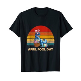 April Fools Day Vintage T-rex Easter Egg T-Shirt