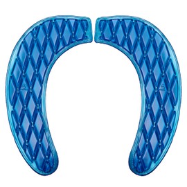 Morvat Gel Toilet Seat Cushion, Washable Padded Riser Cushion for Toilets & Commode Chair, Maximum Pain Relief Comfort & Support, Adhesive Raised Donut Pad for Elderly & Handicapped, Blue, Elongated