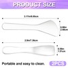 Pndeyo 2pcs Mini Metal Makeup Spatula, Reusable Cosmetic Cream Spatulas