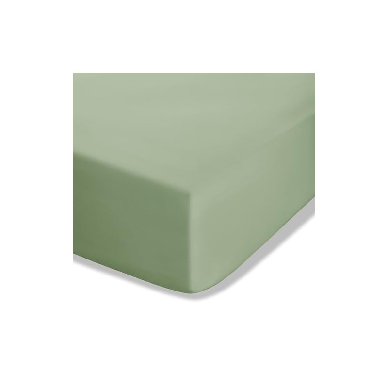 Catherine Lansfield Easy Iron Percale Combed Double Fitted Sheet Sage