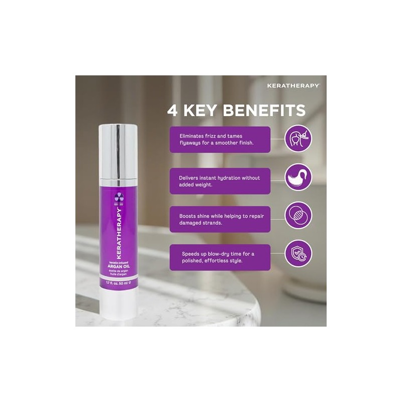 KERATHERAPY Keratin Infused Argan Oil, 1.7 Oz