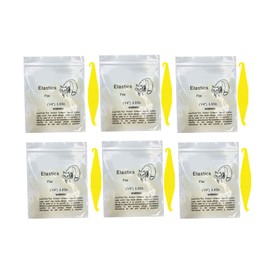 1/4 Inch Orthodontic Elastic Rubber Bands, Pack of 600 Medium 3.5 oz Rubber Bands Fix Tooth Gaps 6 Pieces Free Elastic Placeholders for Braces
