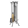 Uniflame F-1061 5 Piece Wrought Iron Fireset with Center Weave,