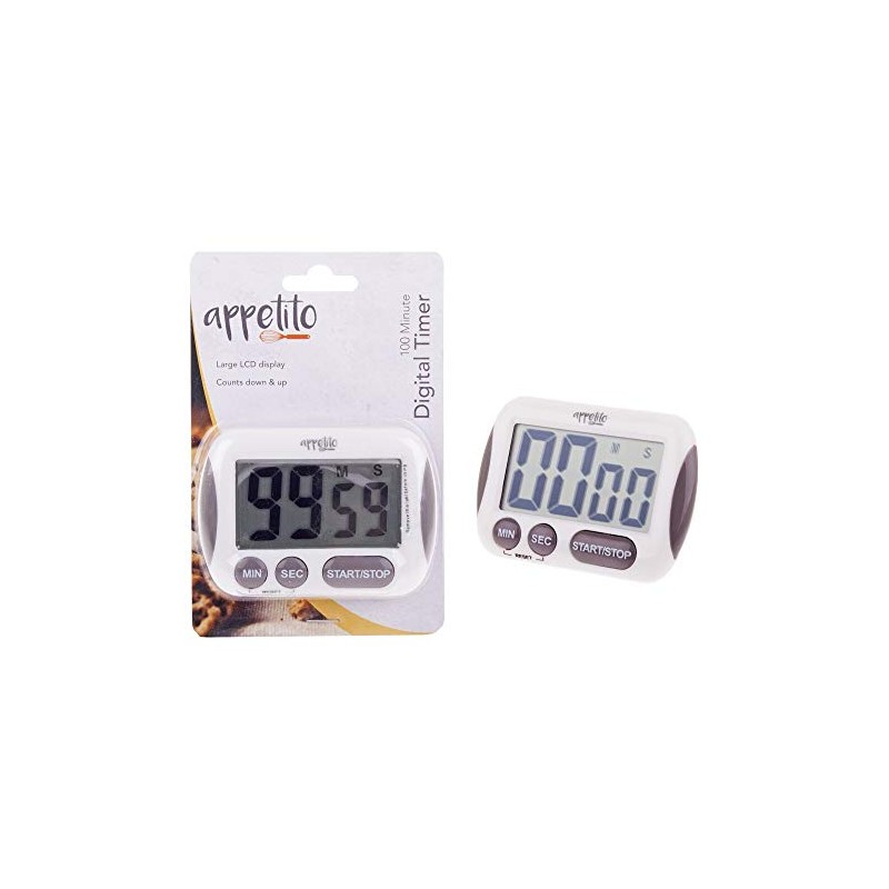 D.Line 100 Minutes Appetito Digital Timer with Large LCD Display,