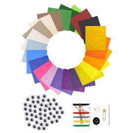 Altaroo 22 Stück Filz, Bastelfilz 22 Farben 15X15CM, Filz zum Basteln, Filzstoff Bunter mit Bastelfilz Zubehör für DIY Puppen, Ornamente, Grußkarten, Lesezeichen