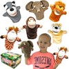 JOYIN 6Pcs Kids Hand Puppet Set with Working Mouth, Toddler