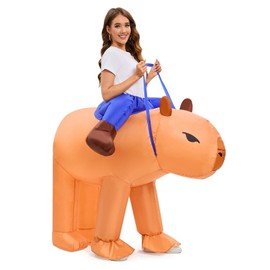 ZPPT Disfraz Inflable de Carpincho, Disfraz Inflable de Ride On Carpincho, Divertidos de Halloween Blow Up Disfraces para Fiesta de Cosplay (Adultos)