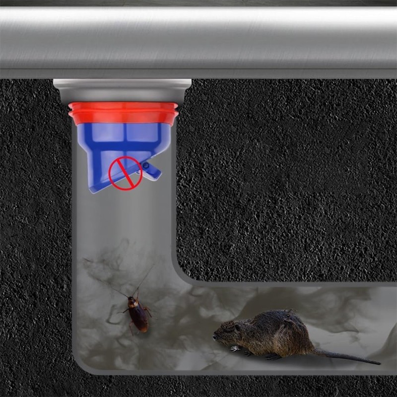 Hsthe Sea 2 x Floor Drain Backflow Preventer Bathtub, Sink,