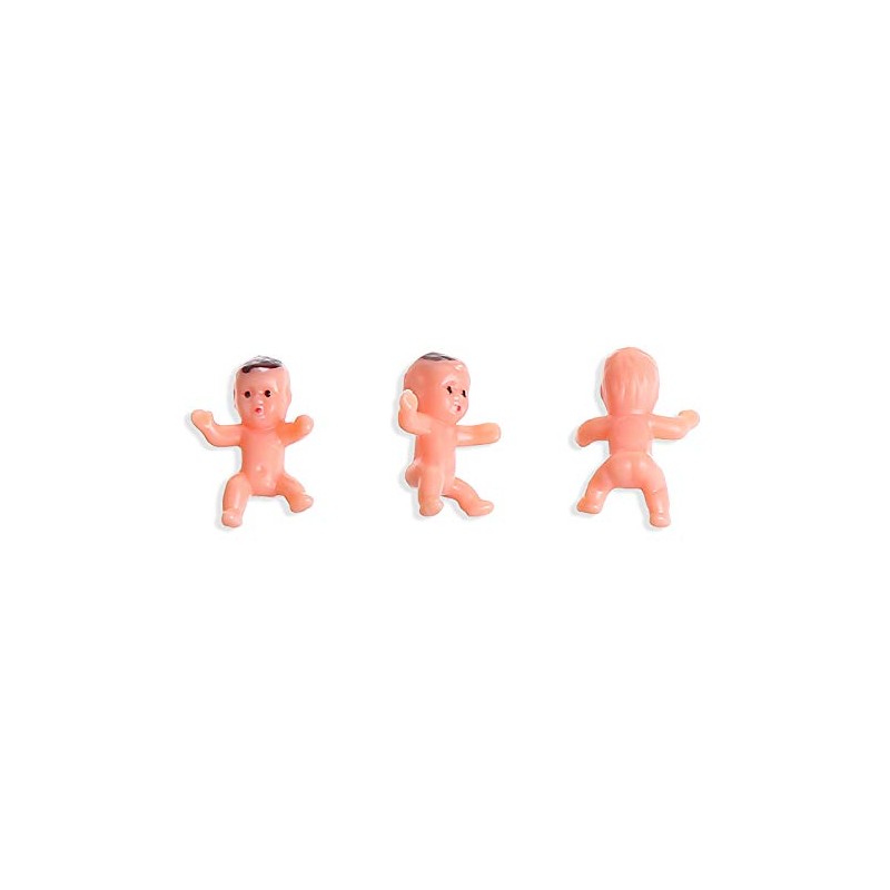 CCINEE 60 Pieces 1 Inch Mini Plastic Babies for Baby