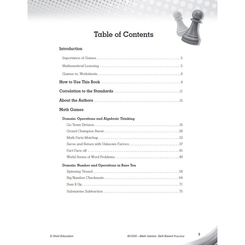 Math Games: Skill-Based Practice for Third Grade