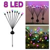 4 Pack 6 LED Solar Firefly Garden Lights with Warm