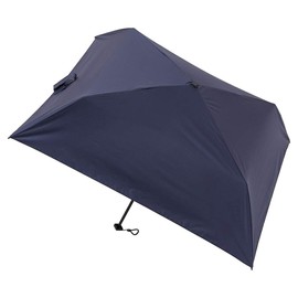 Moonbat Masu Men's Parasol, Square Folding Umbrella, Solid Color, 19.7 inches (50 cm) (Ultra Lightweight, Ultra Slim), Solid/Navy Blue