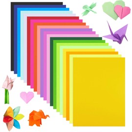 NICKLIN Origami Paper, 220 Sheets of Colourful Paper A4.70 g/m² Paper Folding Paper in 20 Colours Craft Paper Origami Painting Paper Children Double-Sided Colourful Paper Set for DIY Origami and Craft