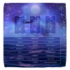 Superlunaris 3-Card Tarot Reading Spread Cloth, Tarot Menu, Altar Cloth,