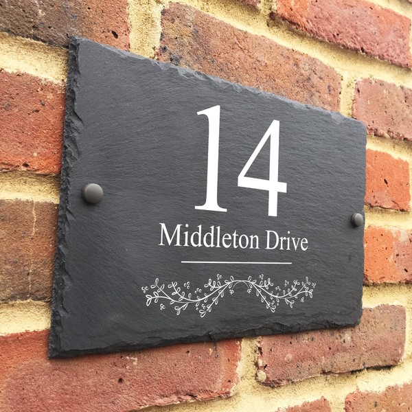  Bespoke Slate House Signs - Handmade Custom Door Number