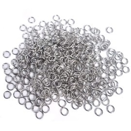 2000Pcs 8mm Stainless Steel Jump Rings 18 Gauge Metal O Rings Close but Unsoldered Single Loop Connector Rings for Jewelry Necklaces Bracelet Earrings Keychain DIY Making