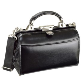 KAKKOII Dulles Bag, Luxury Genuine Leather, 2-Way Shoulder Bag, Small, Lightweight, Second Bag, Men's Cowhide Leather, Toyooka, Width 9.8 inches (25 cm), Black