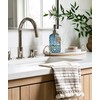 JASAI 18Oz Gem Patterned Glass Soap Dispenser for Kitchen and
