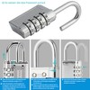 Belle Vous Pack of 4 Silver Combination Lock 4 Digit