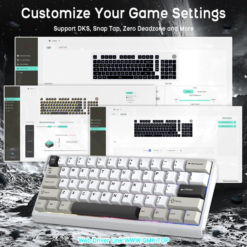 ATTACK SHARK X11 Mouse and X60 HE Keyboard Wireless Gaming