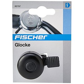 Fischer Unisex_Adult Mini Bicycle Bell, Black, Standard Size