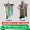 X3 Mop, Separates Dirty and Clean Water, 3-Chamber Design, Flat