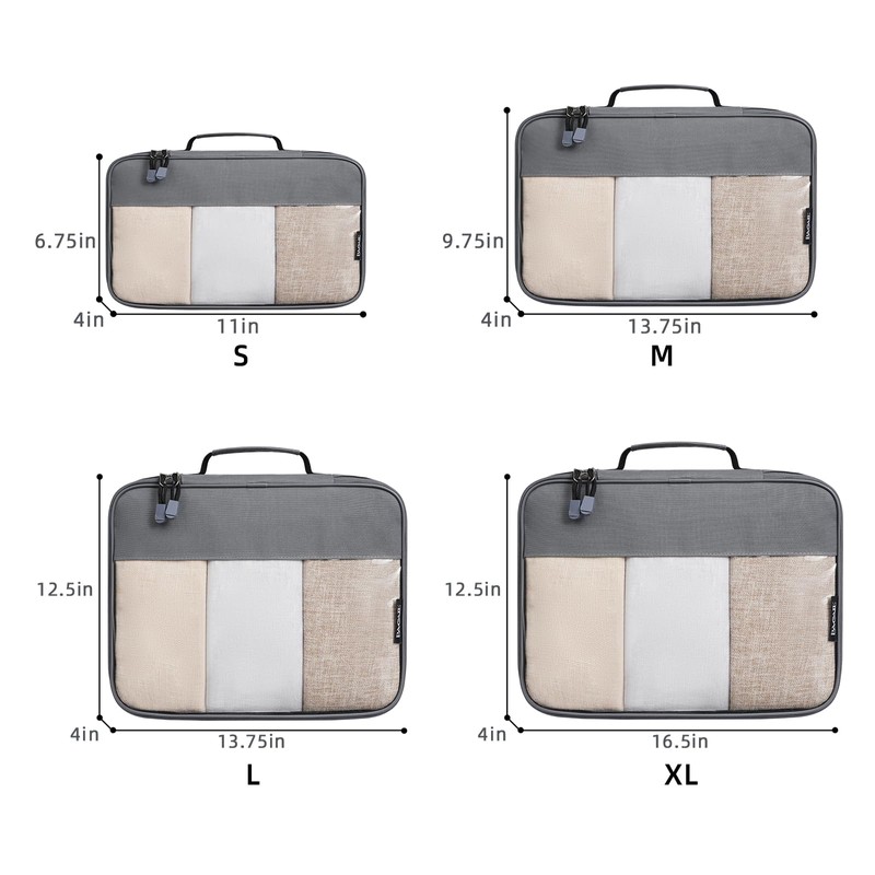 BAGAIL Packing Cubes Clear Packing Organizer for Travel Accessories Luggage