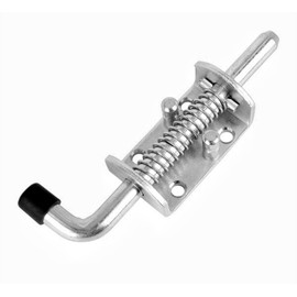 1PC Heavy Duty Stainless Steel 304 Spring Loaded Barrel Bolt Latch Lock,Latch Pin for Door Shed Gate or Tailgate Trailer Garage (Overall Length :220mm/ 8.66inch)