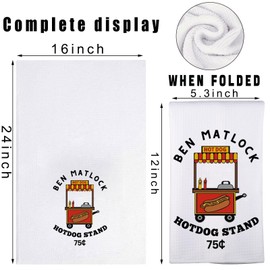 JNIAP Ben Matlock Kitchen Towel Ben Matlock Hotdog Stand Gifts Ben Matlock Attorney Gifts Hotdog Kitchen Towel (Ben Matlock kt)