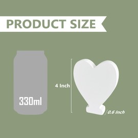 4 Inch Marquee Letters, Unfinished Wooden Letters for Crafts, White Wood Letters for Home Wedding Birthday Wall Decor (Heart-Shaped)