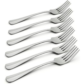 Oneida Savor Everyday Flatware Dinner Forks, Set of 6, 18/0 Stainless Steel, Silverware Set, Dishwasher Safe