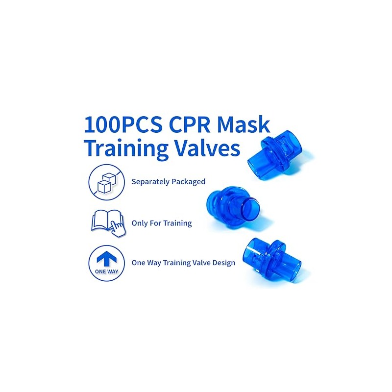 100pcs Mask Training Valves, Training Only, One Way Valve for