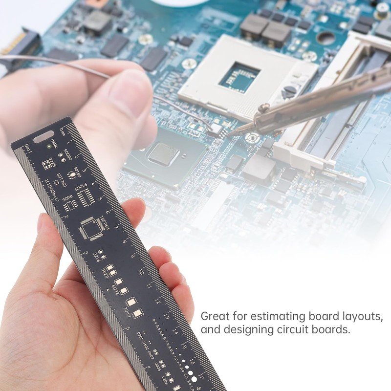 15cm 20cm 25cm 30cm Multifunctional PCB Ruler Measuring Tool Resistor