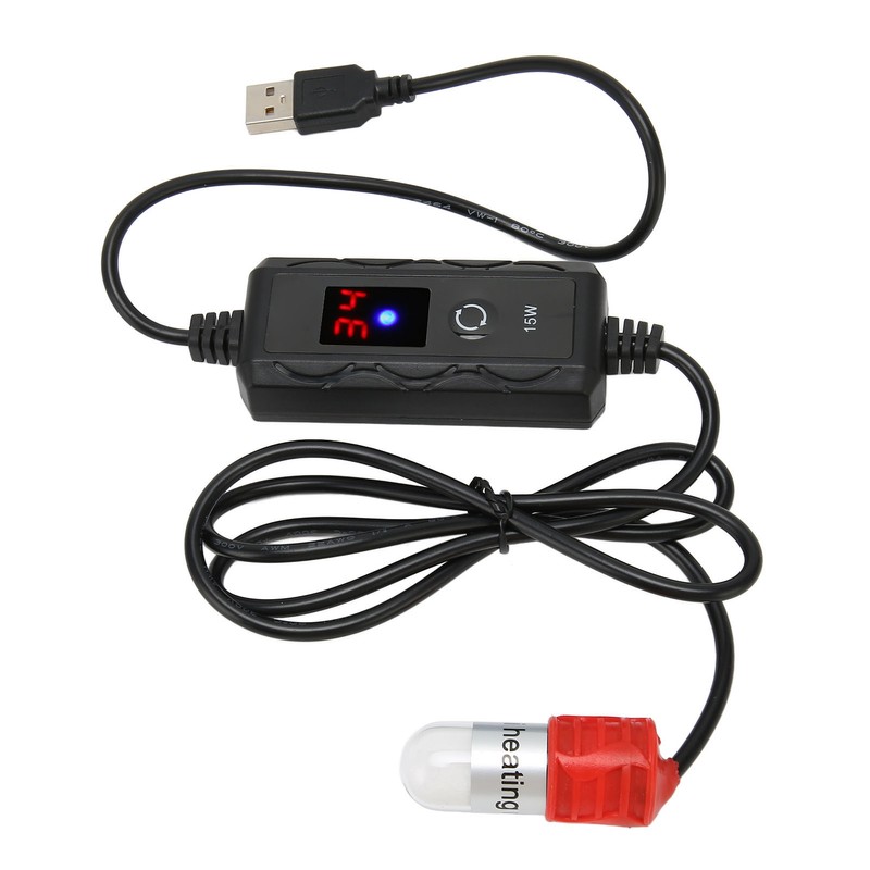 Mini Fish Tank Heater Adjustable 15W Betta Heater Small Aquarium