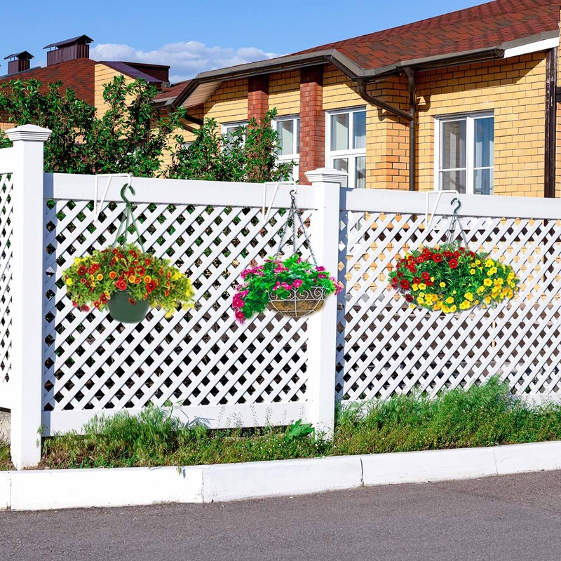 Zacool Vinyl Fence Hooks-4 Pack 5 x 10 Inches Heavy