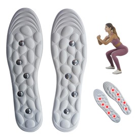 EUYKQNOI Einlagen Zum Abnehmen, Magnetische Einlegesohlen, Einlagen Original, Einlegesohlen, Akupressur Einlegesohlen, Akupressur Sohlen, Einlage Für Schmerzende Füße, Bequem Atmungsaktiv,35-45