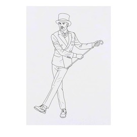 'Fancy Tap Dancer' Temporary Tattoo - Water Resistant, Skin-Safe, Non-Toxic Transfer (TO00074333)