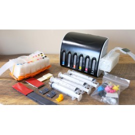 EcoPRO 312XL Empty Ink System CISS Refillable Cartridge Kit for Chipless Firmware Installed EPSON XP-15000 Printer (with Ink Flow Control Damper)