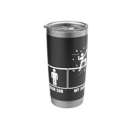Wall Climbing Your Son My Son Dad Mom Funny Bouldering Stainless Steel Insulated Tumbler